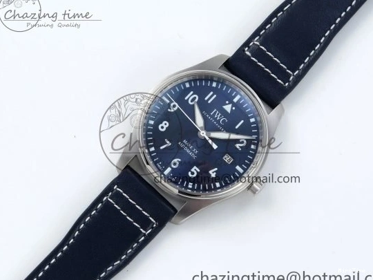 MIROTIME 0401 DailyWear Pilot Mark XX BLSF 1:1 Best Edition Blue Dial on Blue Leather Strap MIYOTA 7022